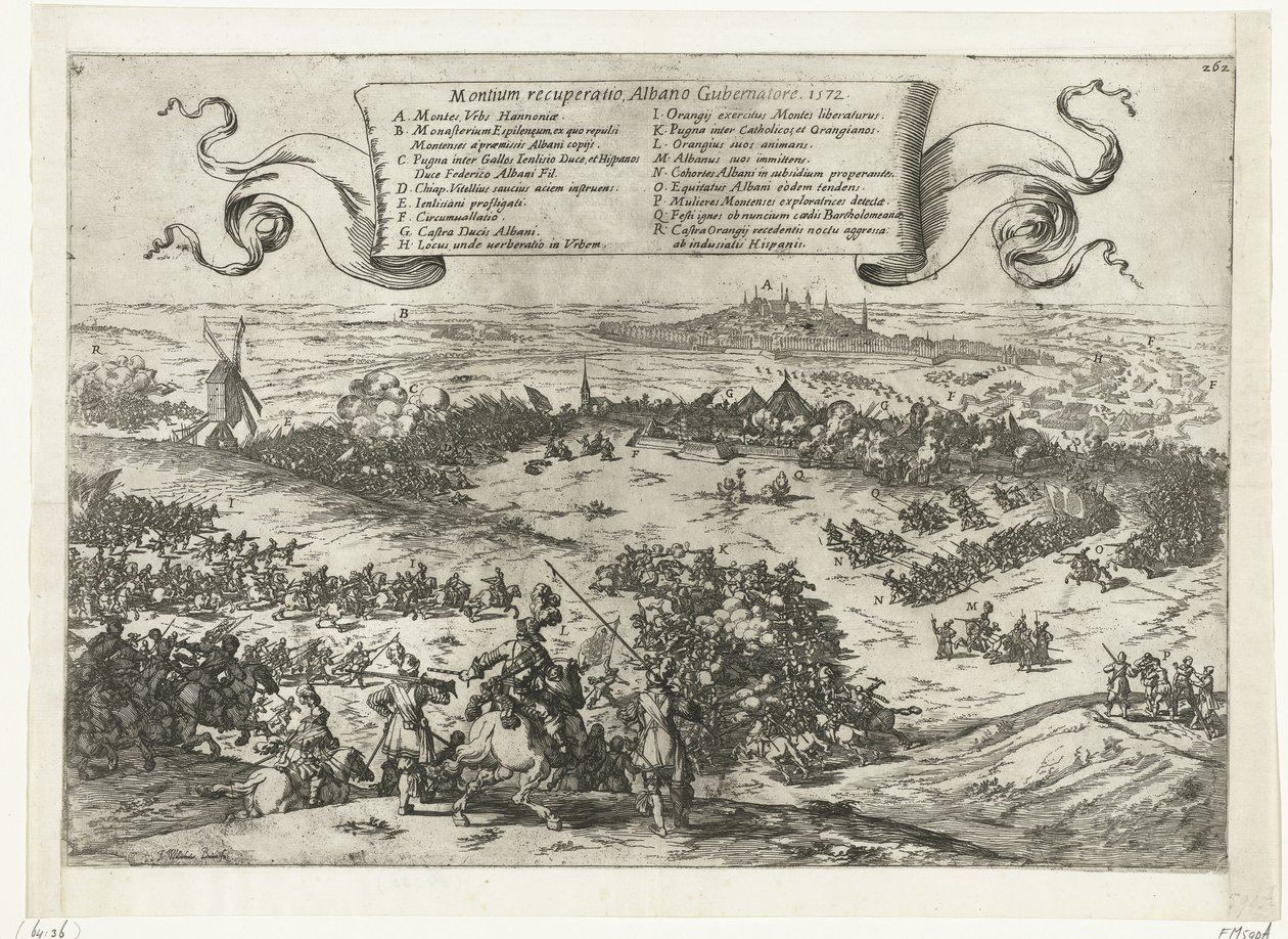 Alva assiège Bergen en Hainaut, 1572 - Johann Wilhelm Baur