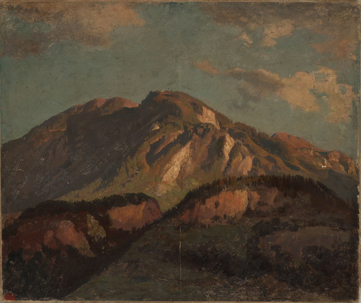 Crête de montagne, probablement dans les Grisons - Johann Wilhelm Schirmer