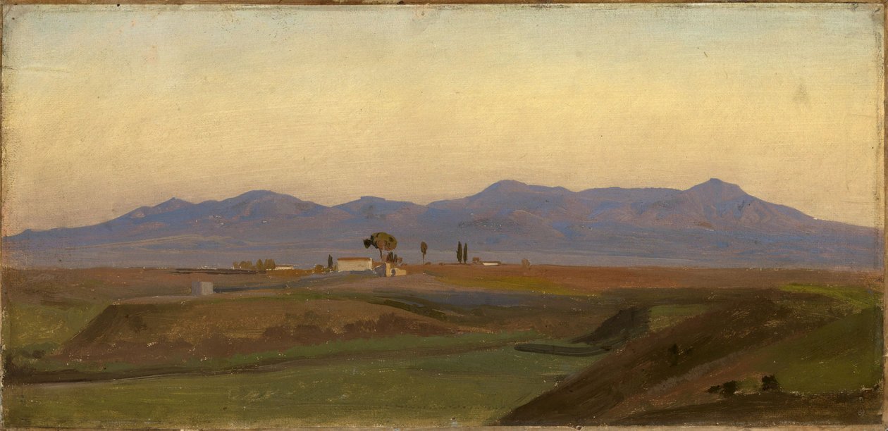 Vue de la campagne romaine vers les monts Sabins - Johann Wilhelm Schirmer
