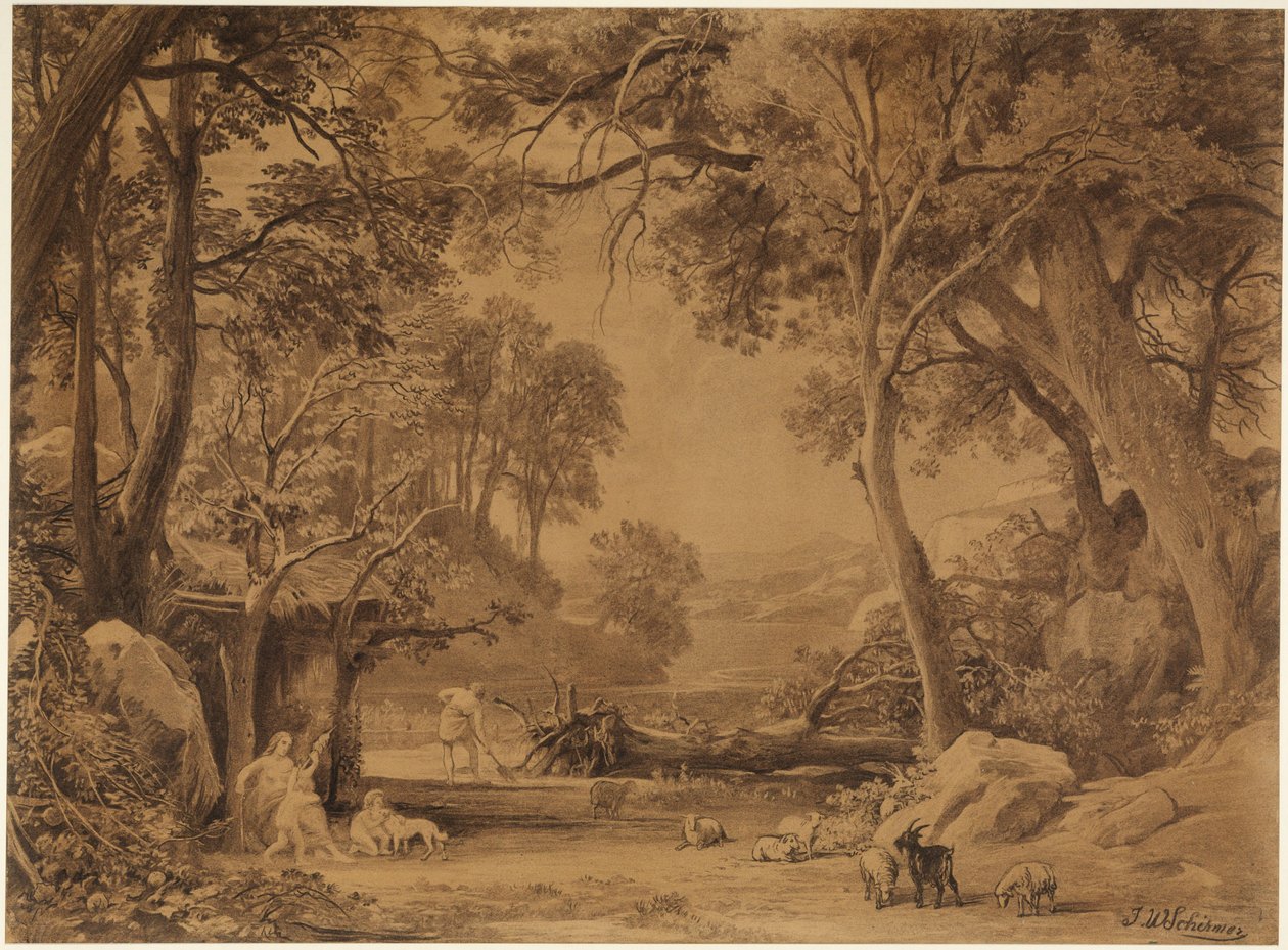 Le travail (Genèse 3, 19) - Johann Wilhelm Schirmer