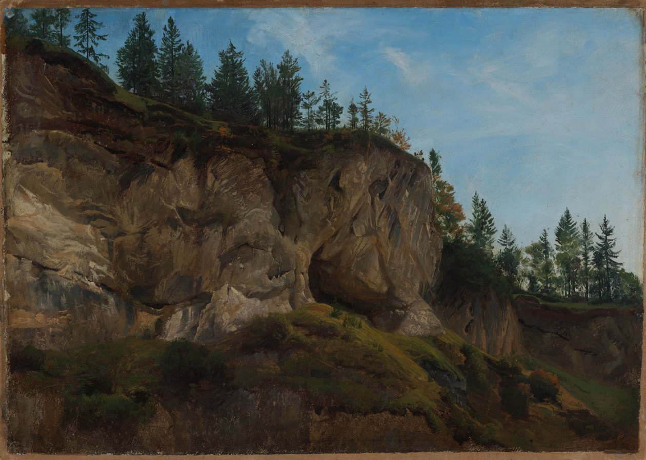 Versant rocheux en Suisse - Johann Wilhelm Schirmer