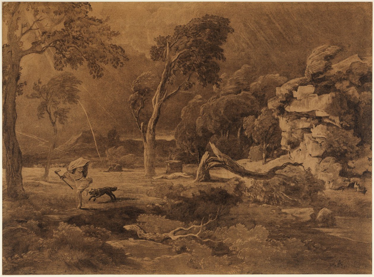 La fuite de Caïn (Genèse 4, 16) - Johann Wilhelm Schirmer