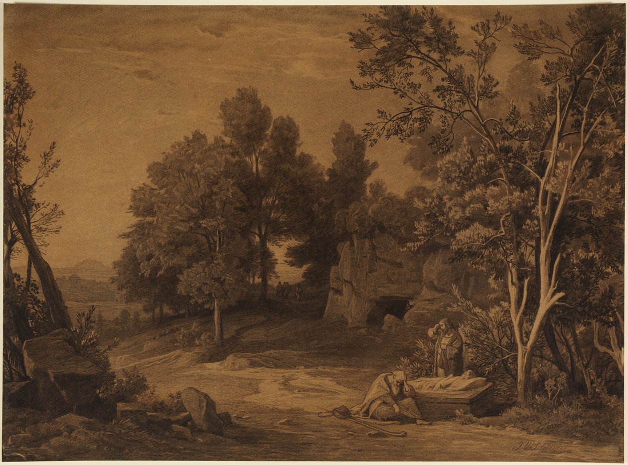 Lamentation sur la mort de Sarah (Genèse 23, 2) - Johann Wilhelm Schirmer