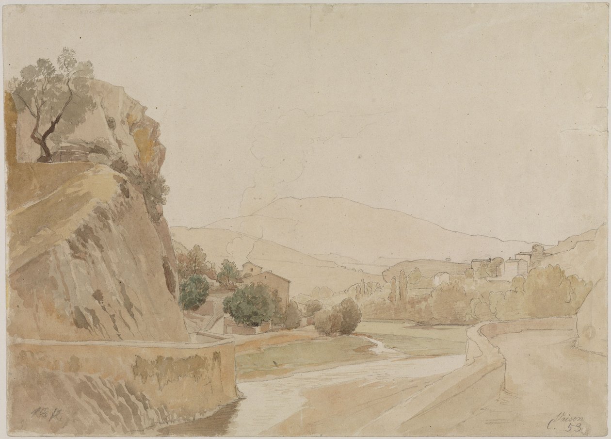Paysage près de Vaison, dans le sud de la France - Johann Wilhelm Schirmer
