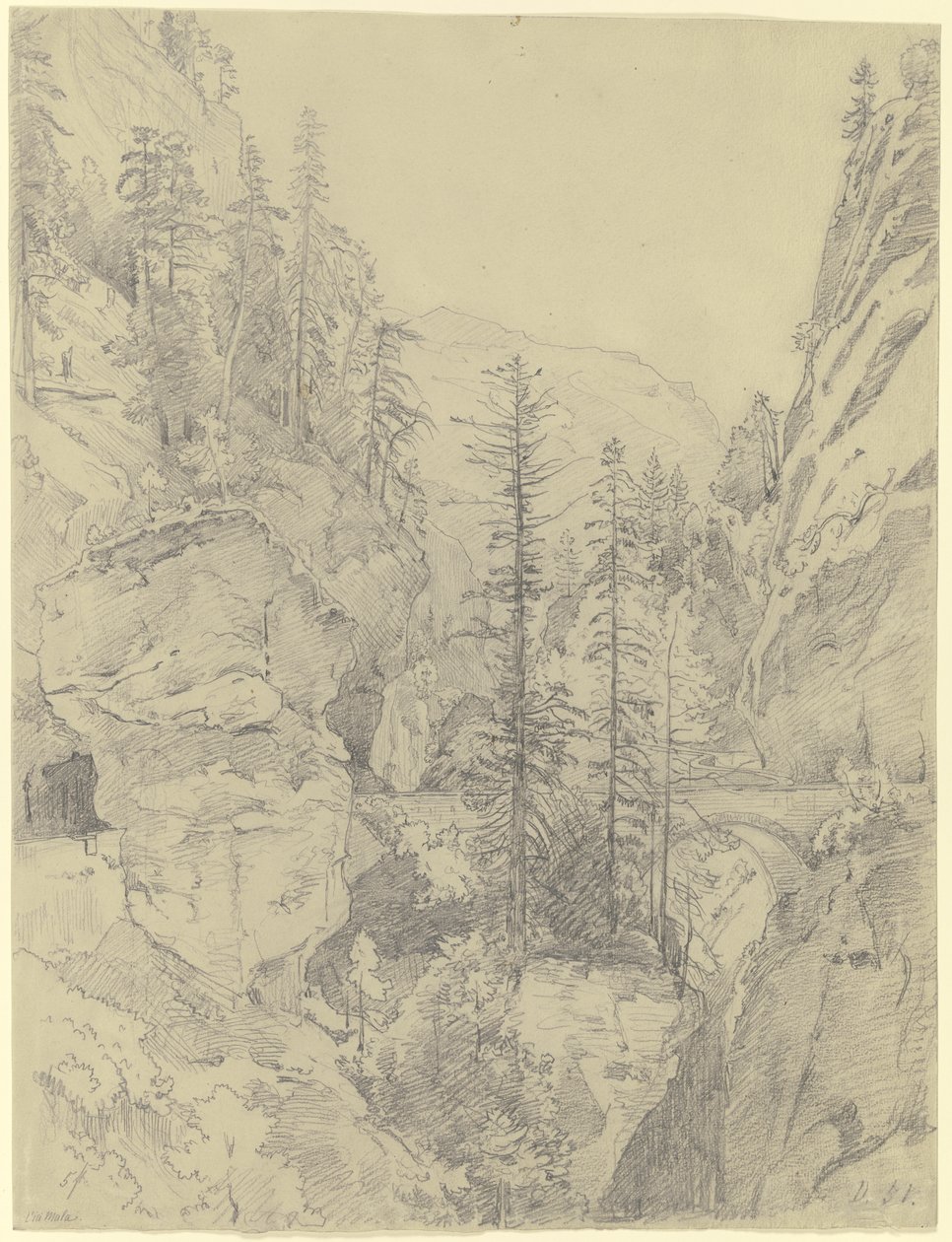 Tronçon de la Via Mala - Johann Wilhelm Schirmer