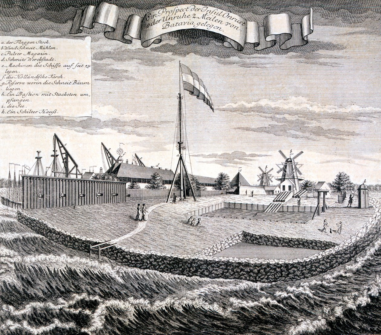 Scierie ou moulin de la Compagnie néerlandaise des Indes orientales sur l