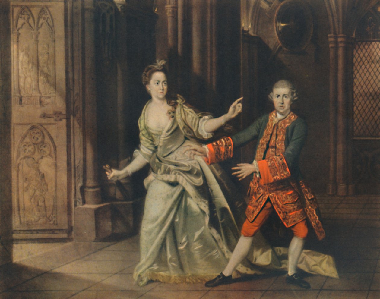 David Garrick et Mme Pritchard en Macbeth et Lady Macbeth, 1768, 1948 - Johan Joseph Zoffany