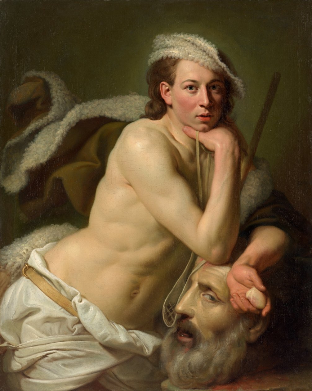 Autoportrait en David avec la tête de Goliath - Johann Zoffany