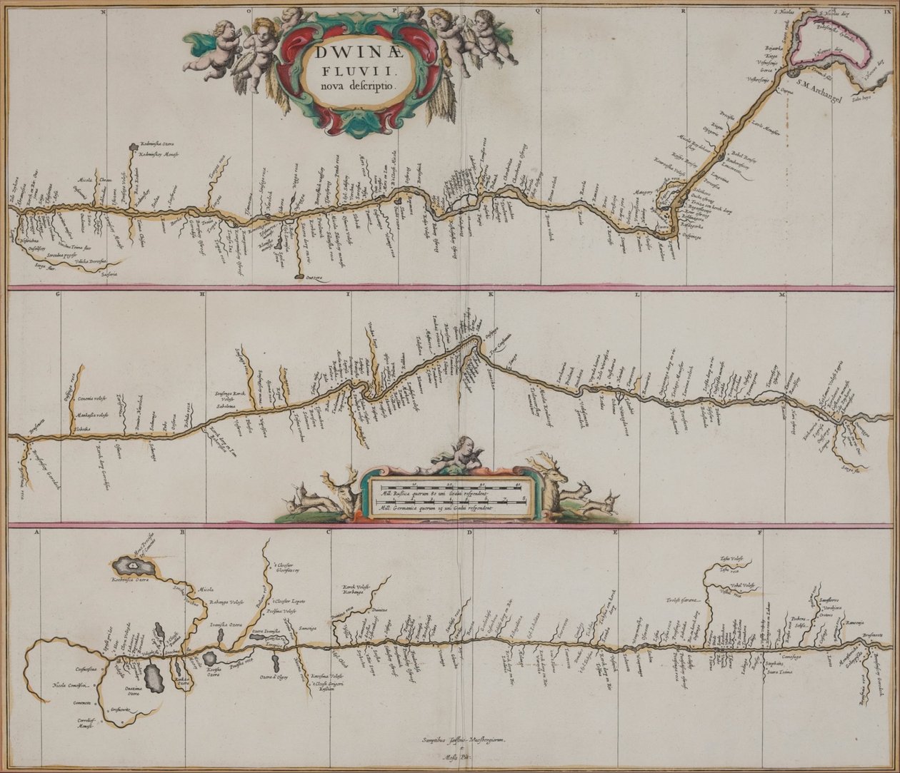 Nouvelle description de la rivière Dvina - Johannes Janssonius Waasbergen