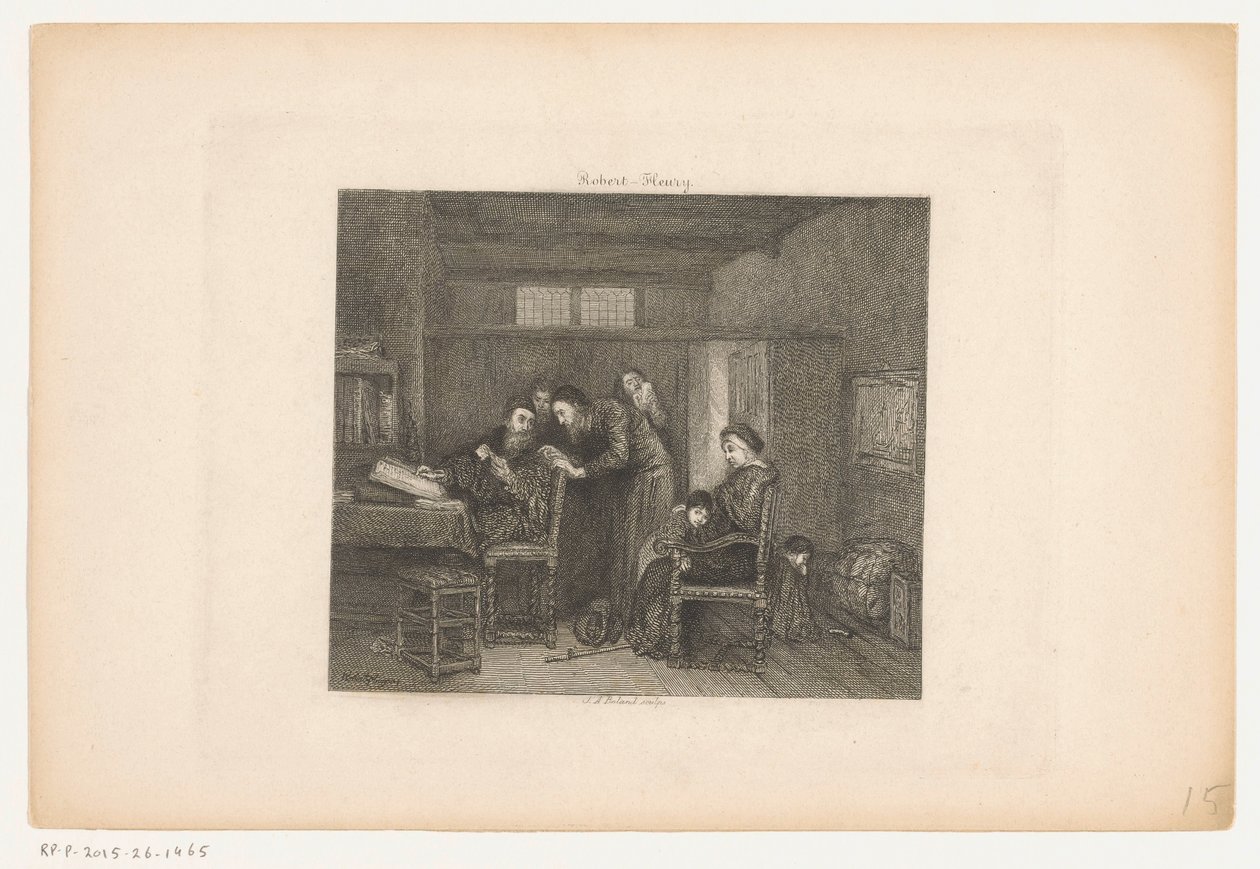 Intérieur avec un administrateur à son bureau - Johannes Arnoldus Boland