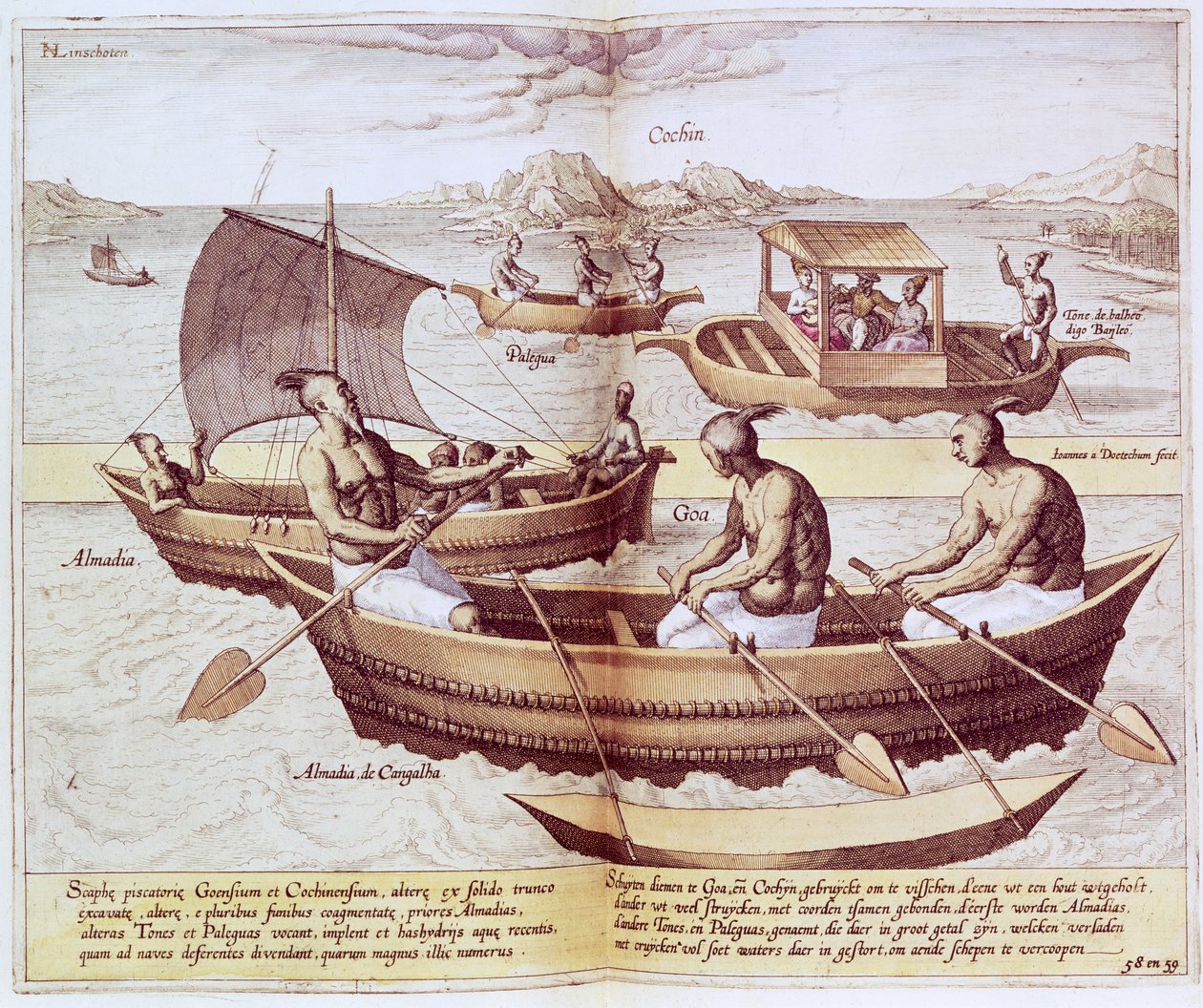 Bateaux à Goa, illustration de 