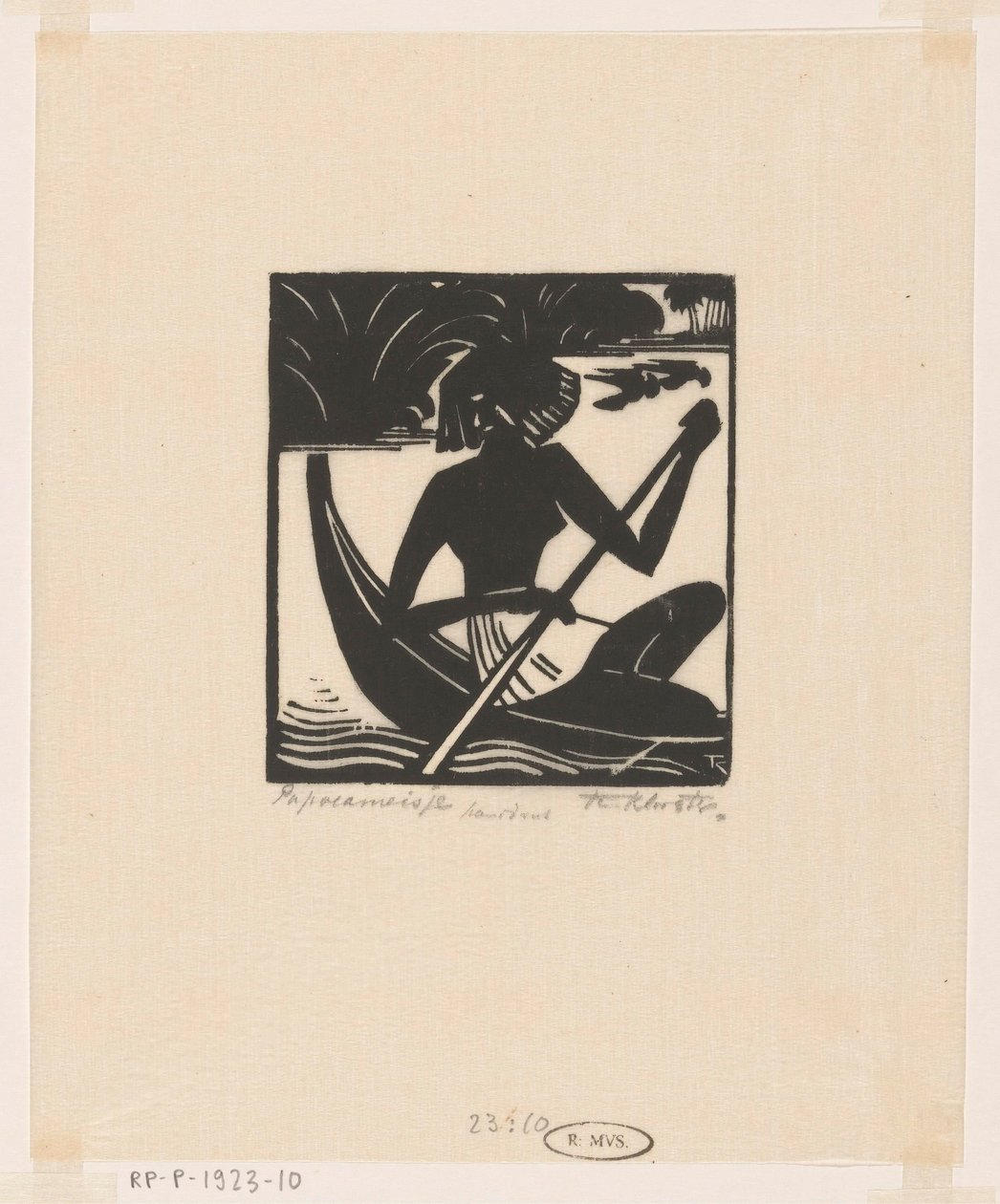 Fille papoue - Johannes Frederik Engelbert ten Klooster (signed by artist)
