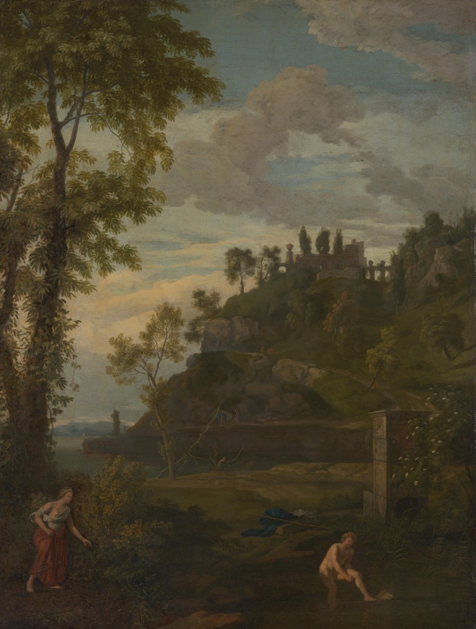 Paysage arcadien avec Salmacis et Hermaphrodite - Johannes Glauber