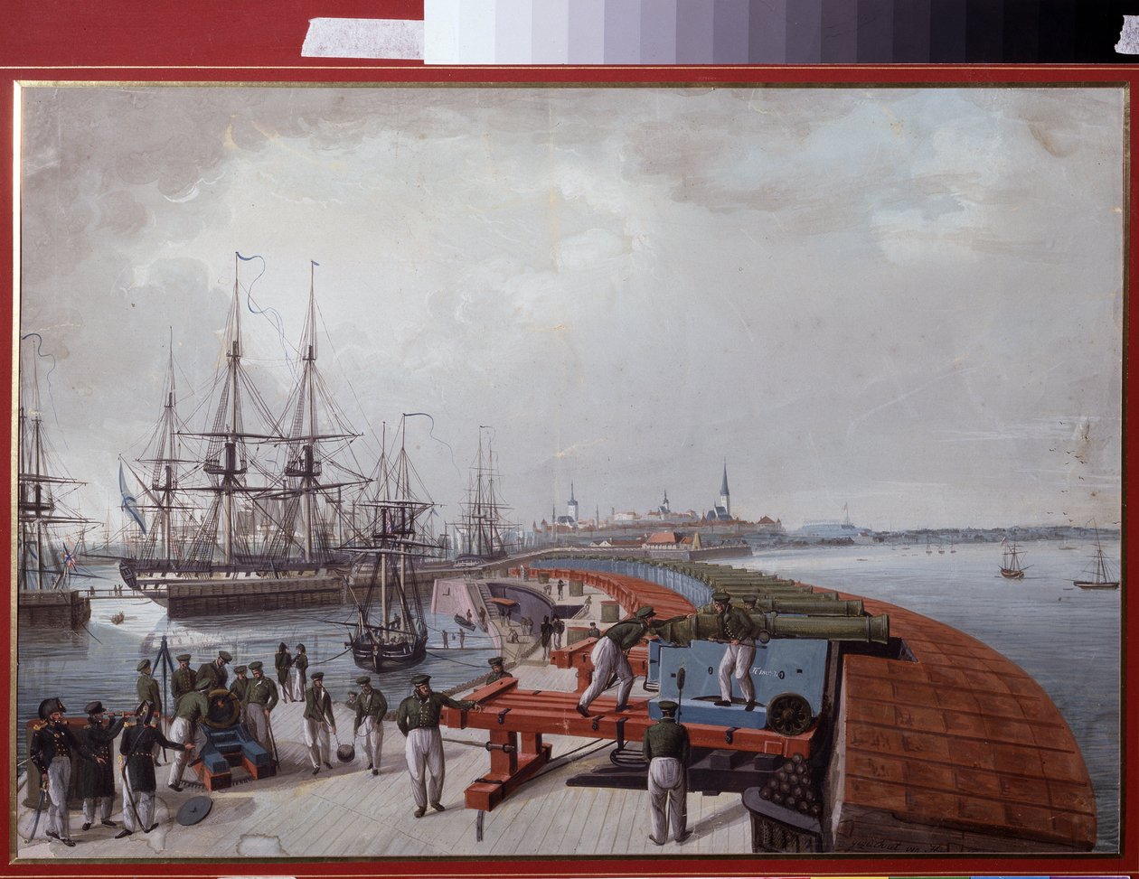Vue de Reval, le port et l