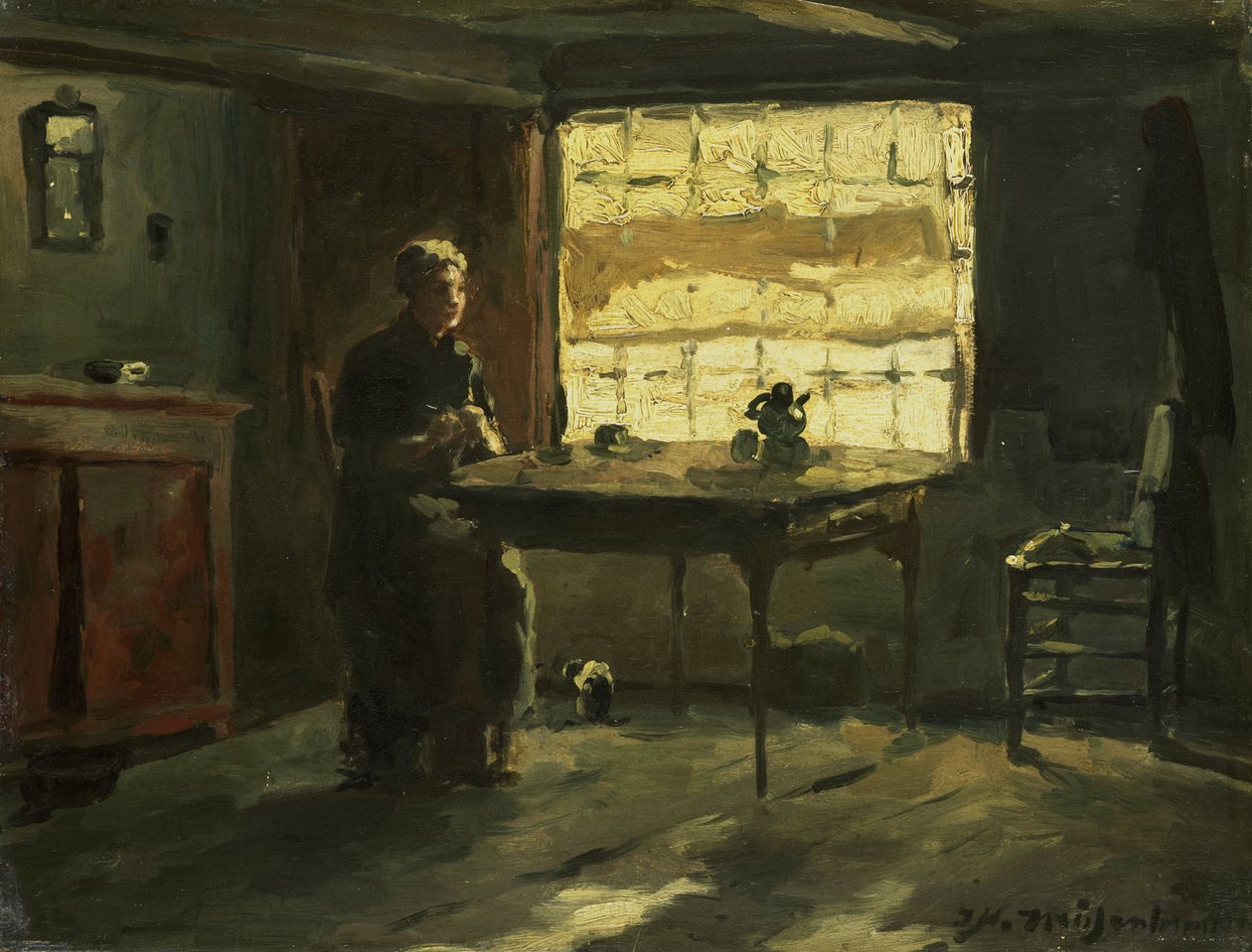 Intérieur de ferme - Johannes Hendrik Weissenbruch