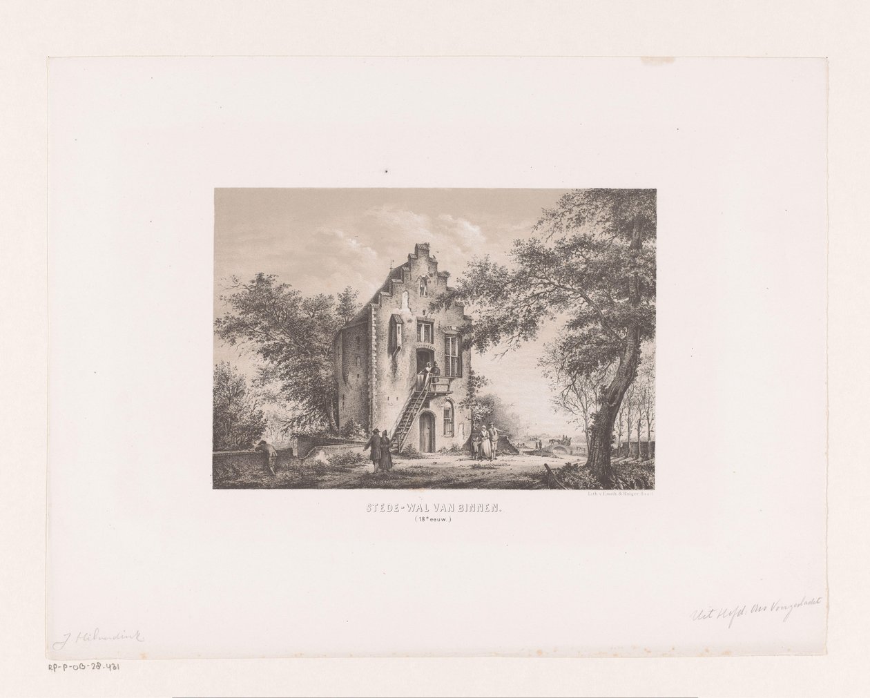 Maison sur le rempart de la ville - Johannes Hilverdink (attributed to)