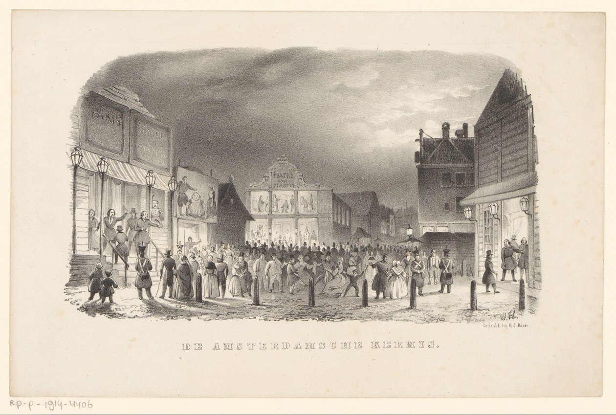 Foire sur le marché au beurre à Amsterdam - Johannes Hilverdink