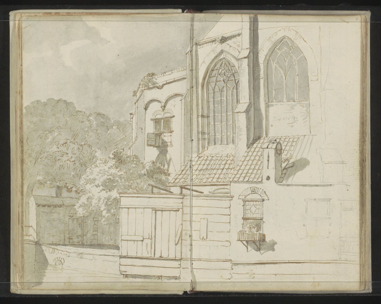 Arrière de la Nieuwe Kerk à Delft - Johannes Huibert Prins