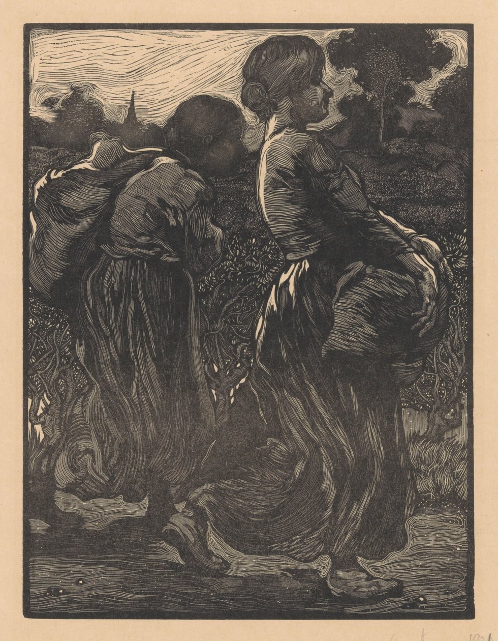 Deux ouvrières agricoles - Johannes Josephus Aarts (signed by artist)