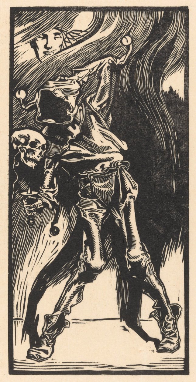 La Mort en arlequin jouant au bilboquet - Johannes Josephus Aarts