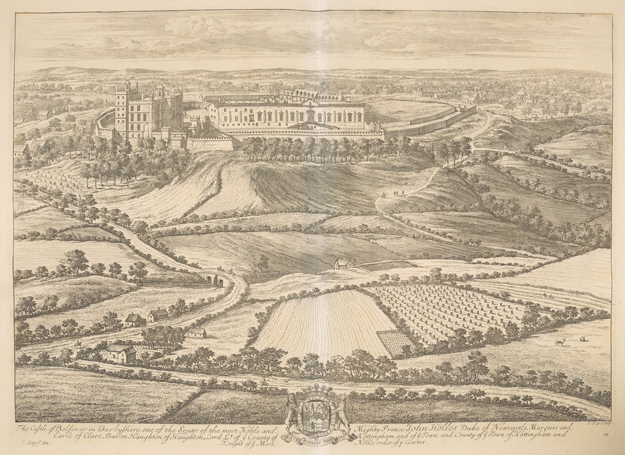 Le château de Bolsover dans le Derbyshire - Johannes Kip