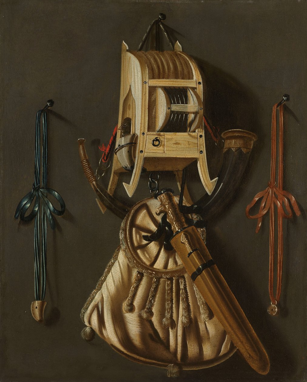 Nature morte avec des instruments de chasse - Johannes Leemans