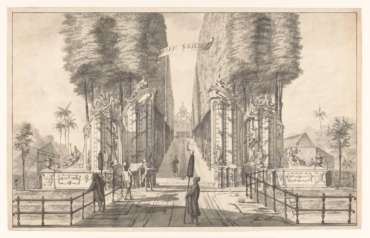 Vue de la maison de campagne Weltevreden à Batavia - Johannes Rach