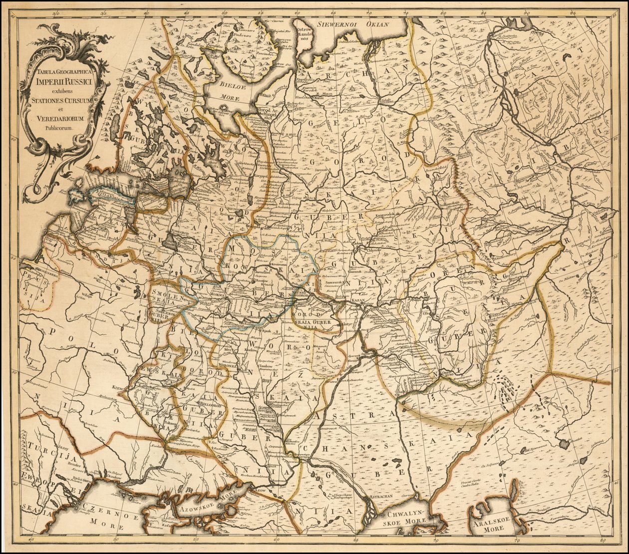 Carte de la Russie de 1760 par Johannes Treskot - Johannes Treskot