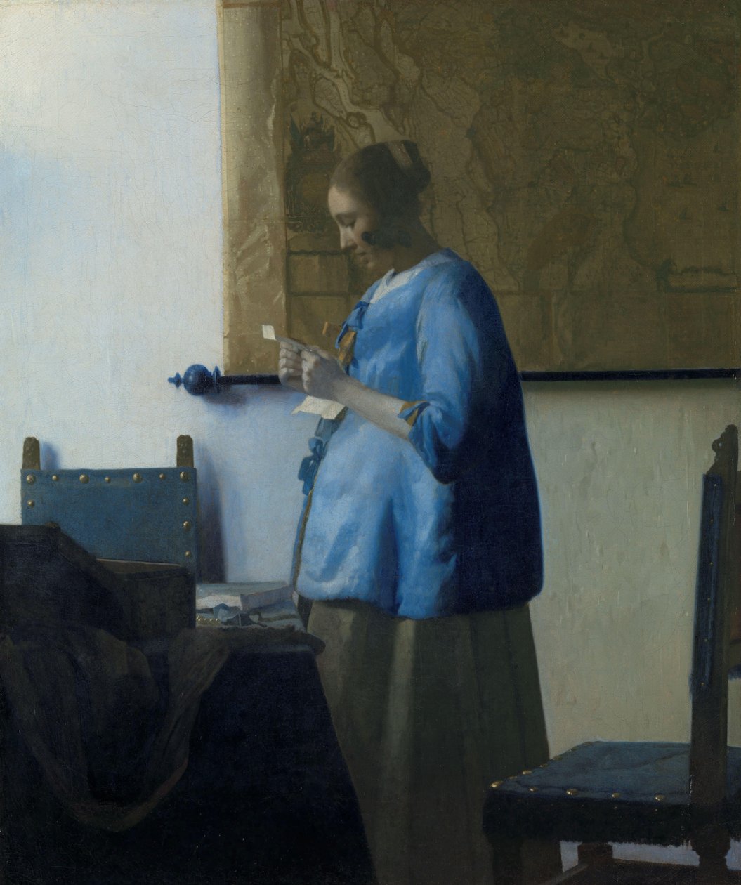 Femme en bleu lisant une lettre - Johannes Vermeer