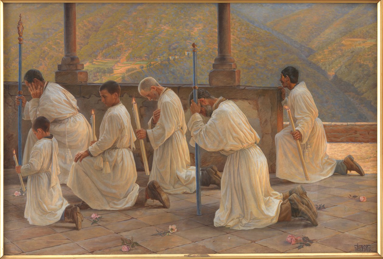 Prière pour la pluie. Procession dans les Apennins - Johannes Wilhjelm