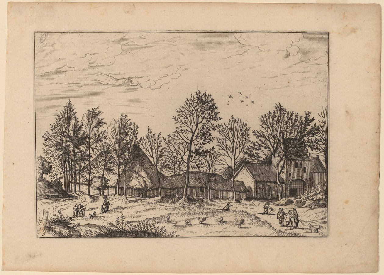 Ferme avec Portail - Johannes and Lucas van Doetechum after Master of the Small Landscapes