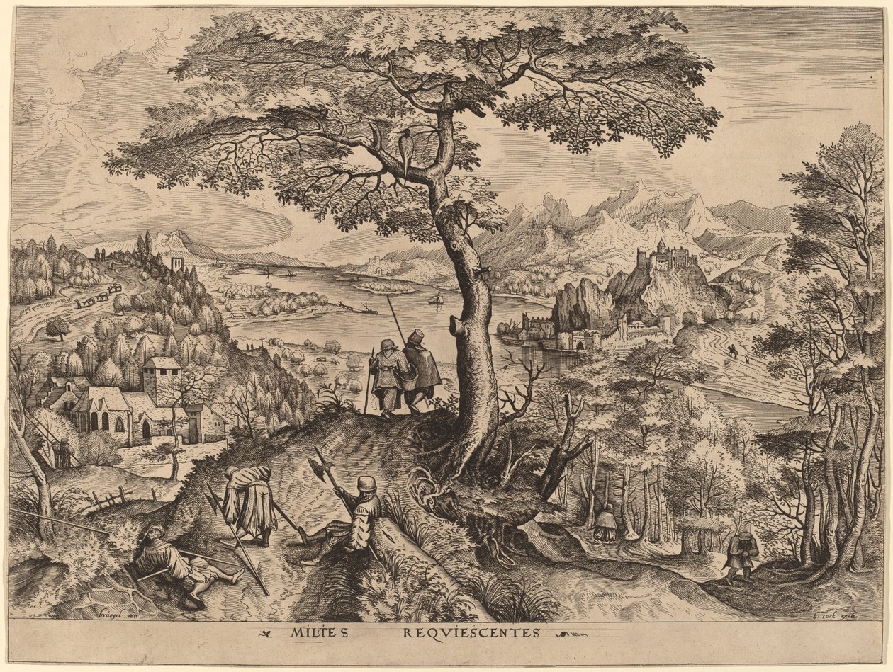Milites Requiescentes (Soldats au repos) - Johannes and Lucas van Doetechum after Pieter Bruegel the Elder