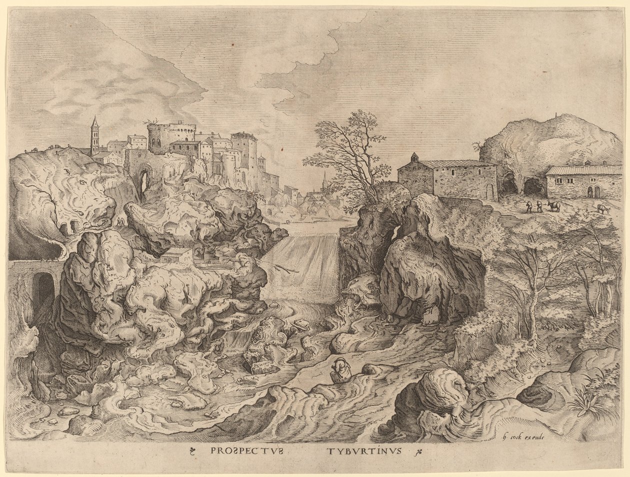 Prospectus Tyburtinus (Vue du Tibre) - Johannes and Lucas van Doetechum after Pieter Bruegel the Elder