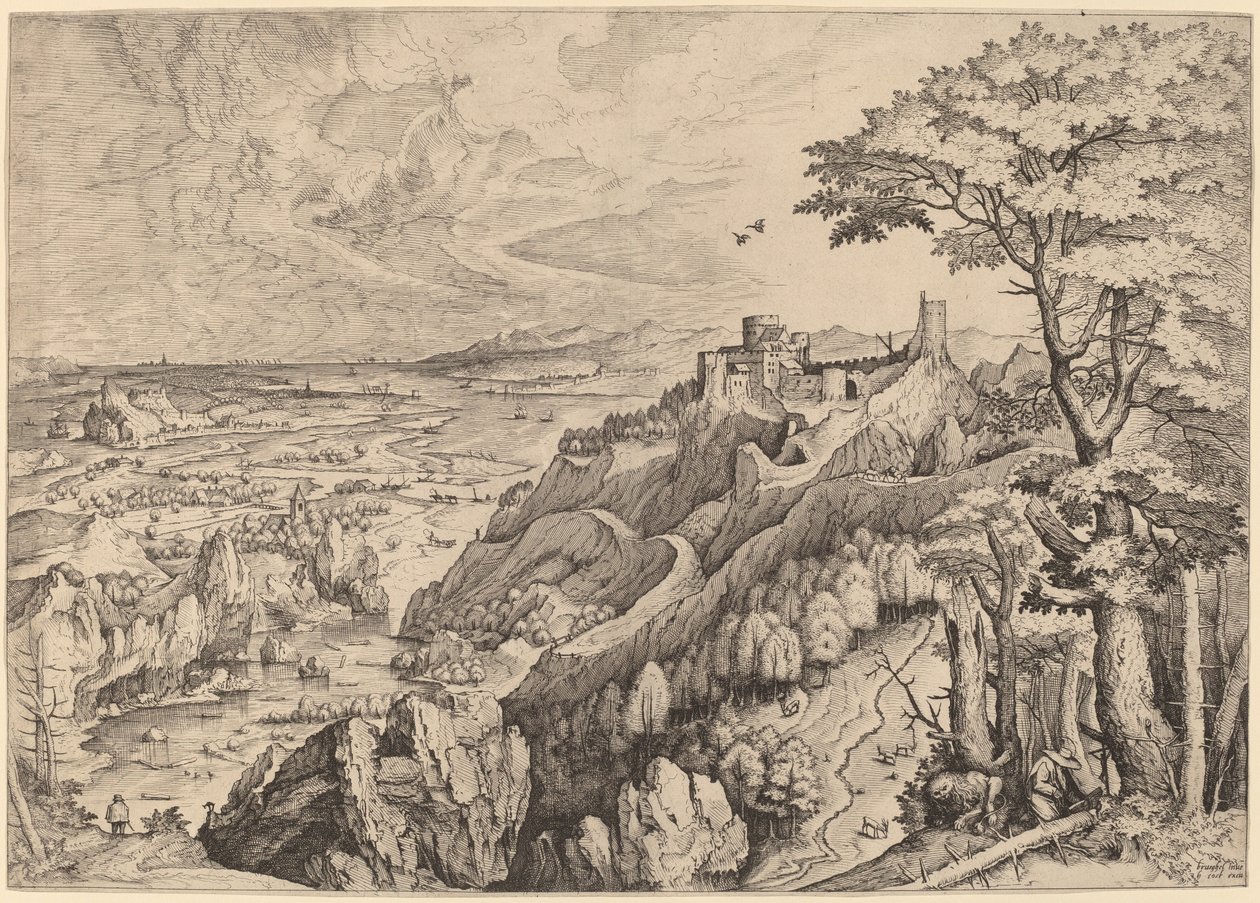 Saint Jérôme dans le désert - Johannes and Lucas van Doetechum after Pieter Bruegel the Elder