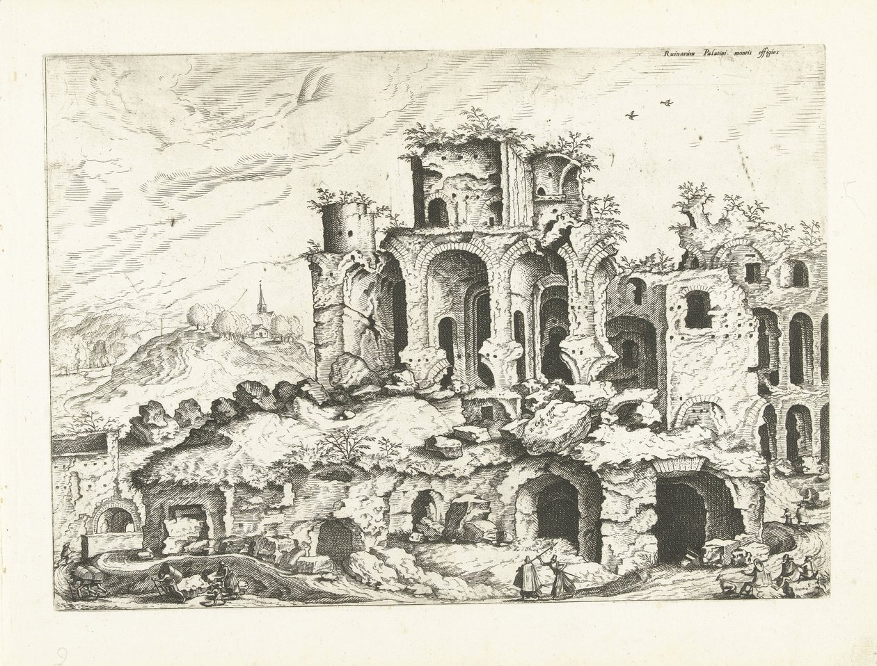 Troisième vue des ruines du Palatin - Johannes of Lucas van Doetechum (attributed to)