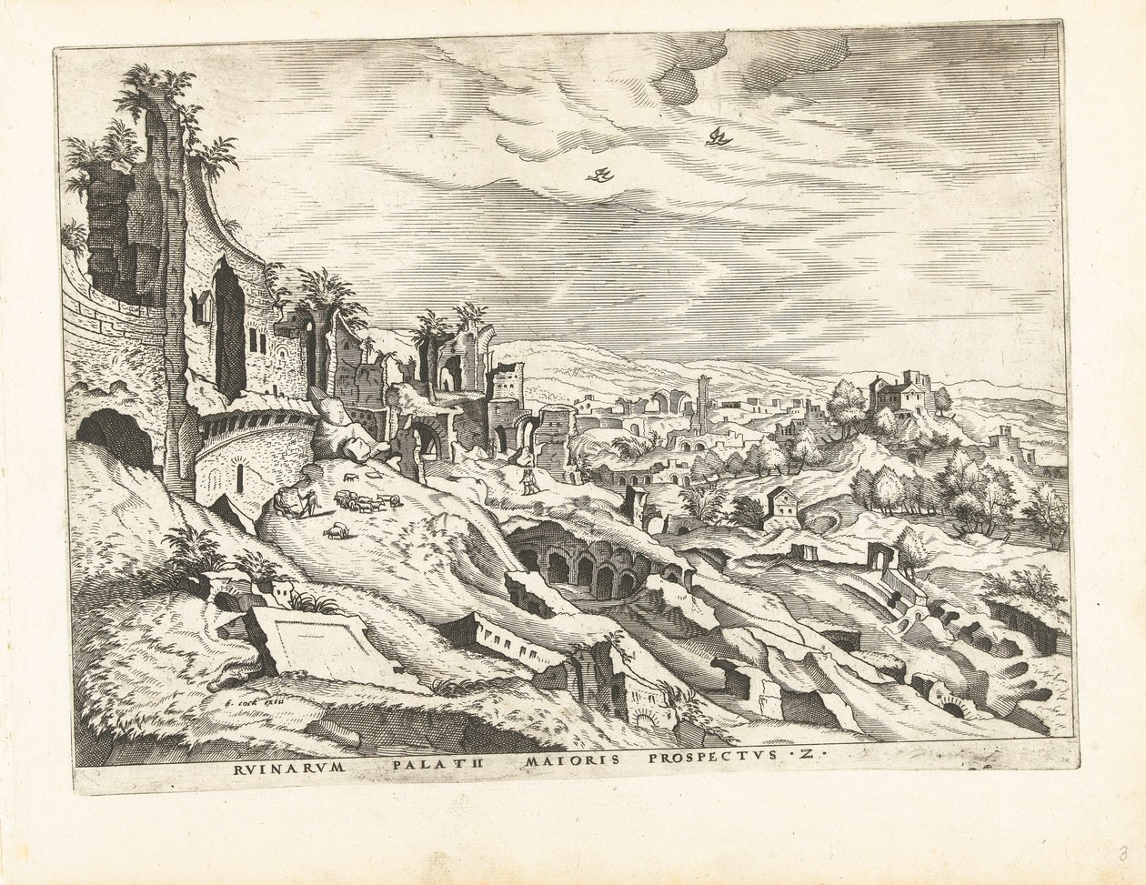 Deuxième vue du Palatin à Rome - Johannes of Lucas van Doetechum (attributed to)