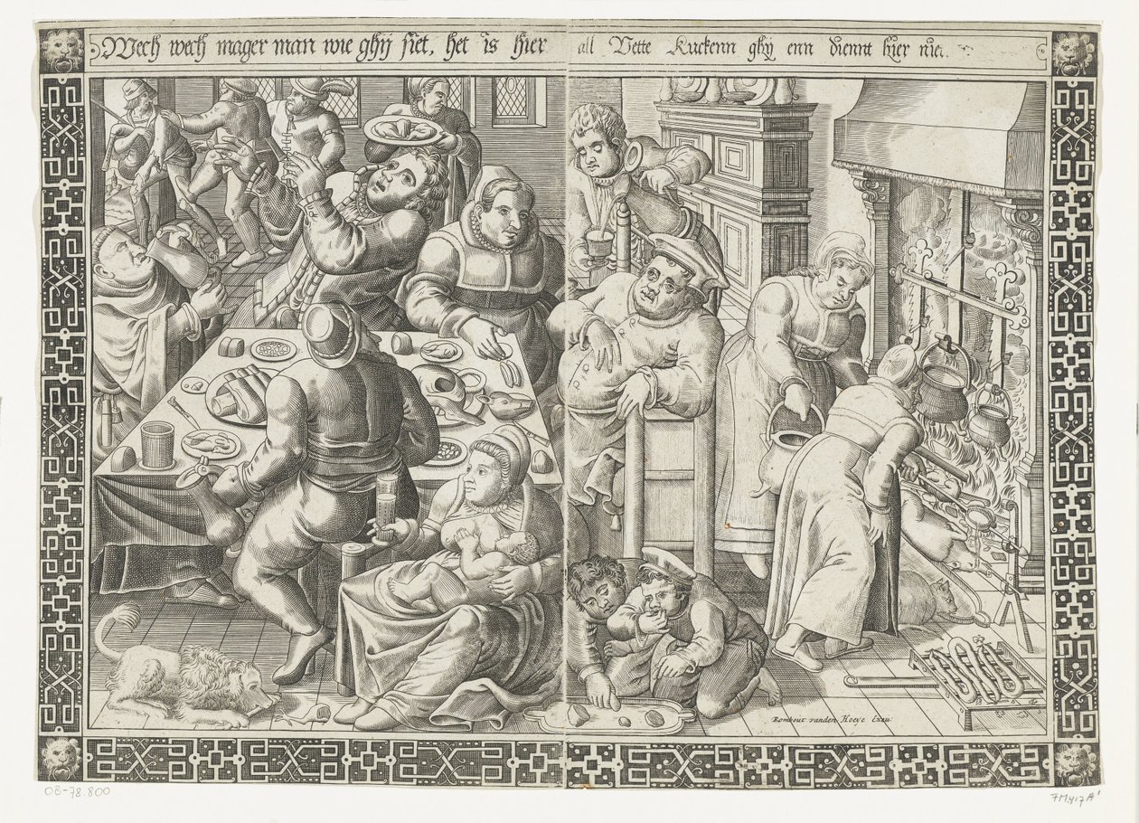 La cuisine grasse - Johannes of Lucas van Doetechum