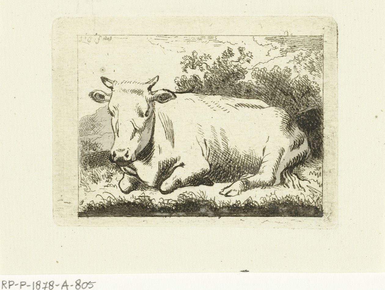 Vache couchée - Johannes van Cuylenburgh