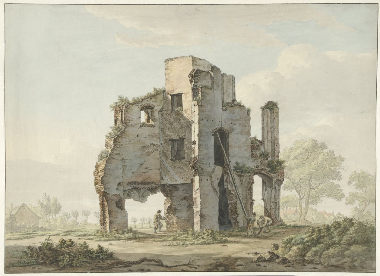 La démolition des ruines de l