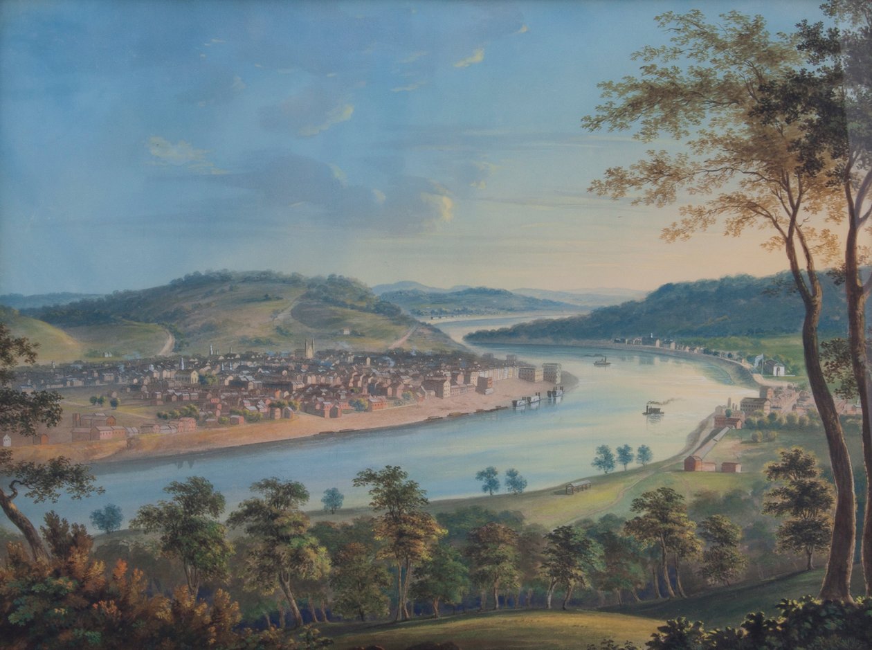 Vue de Cincinnati depuis Covington - John Caspar Wild