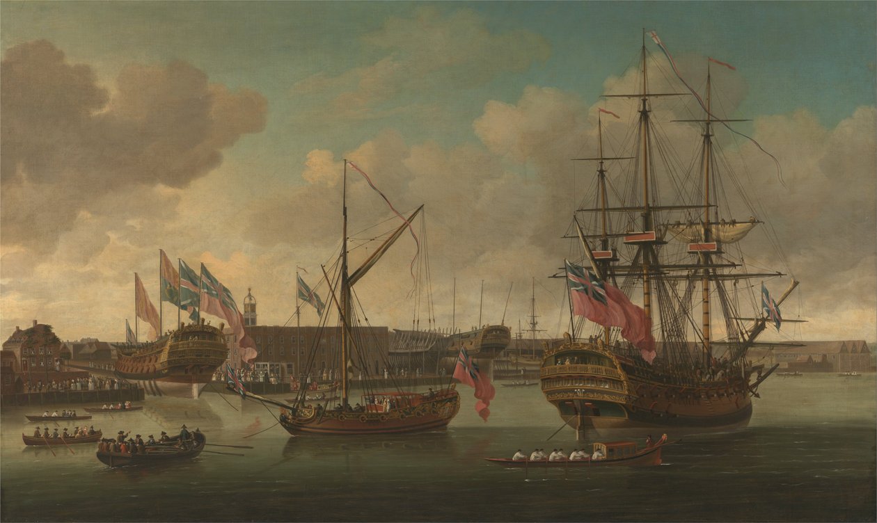 Lancement à Deptford - John Cleveley the elder