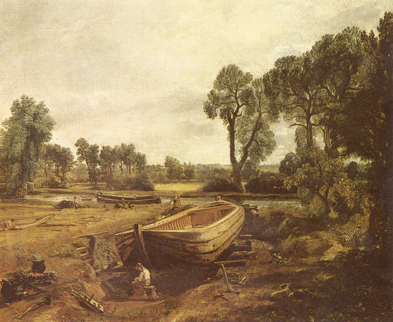 Construction de bateaux à Flatford - John Constable