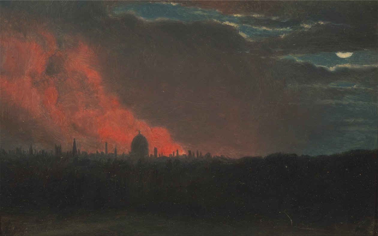 Incendie à Londres, vu de Hampstead - John Constable