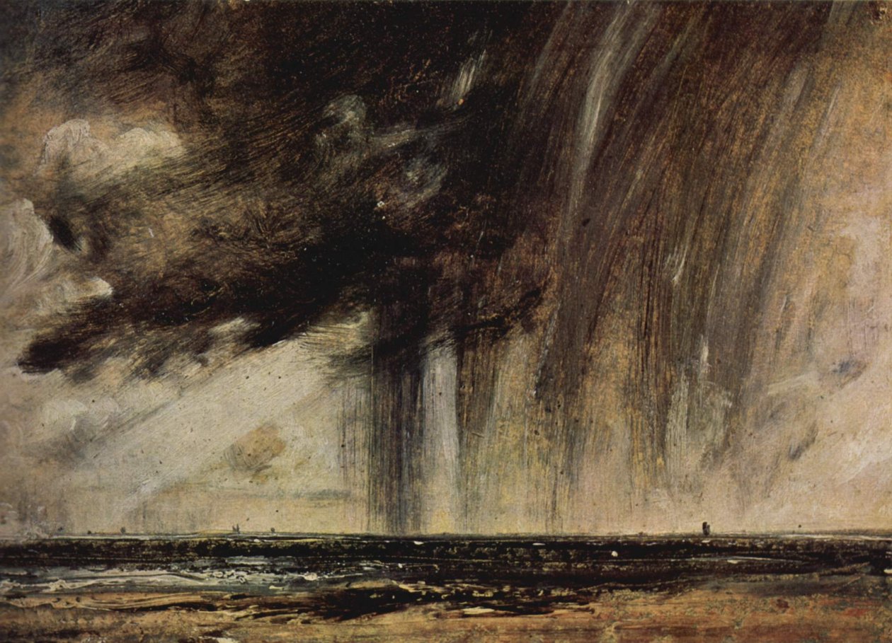 Étude de paysage marin avec nuage de pluie - John Constable