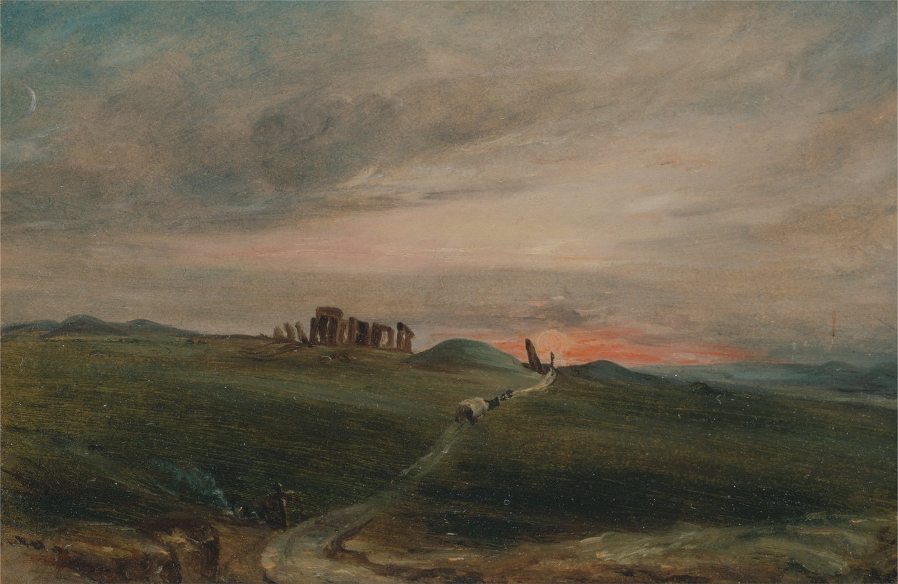 Stonehenge au coucher du soleil - John Constable