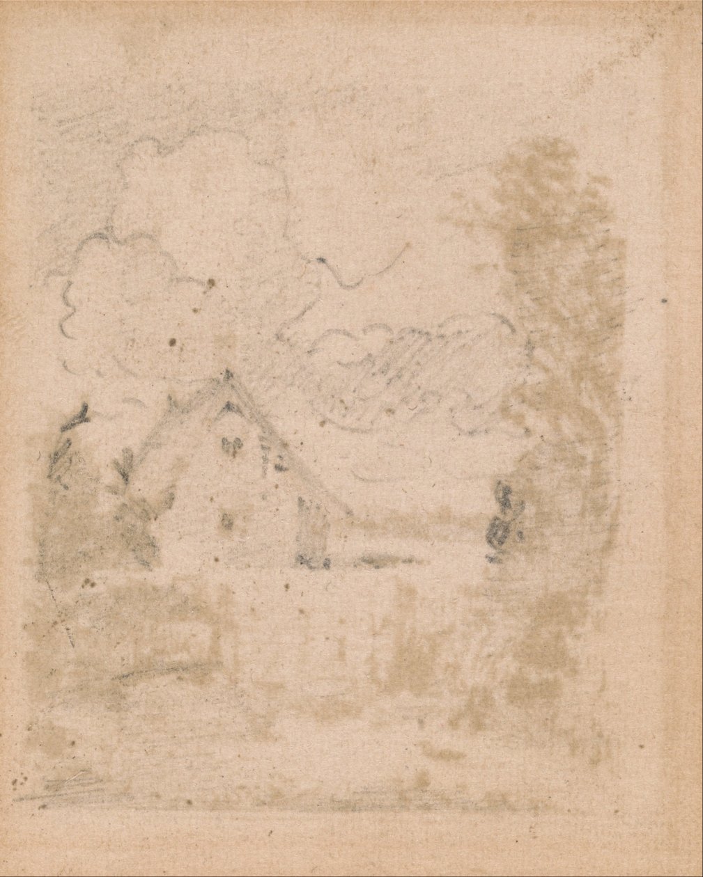 Étude pour Cottage dans un champ de maïs, East Bergholt - John Constable