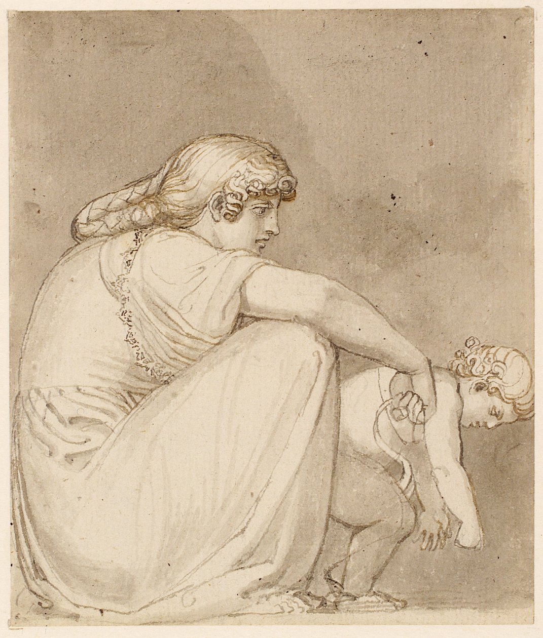 Une mère et son enfant - John Flaxman
