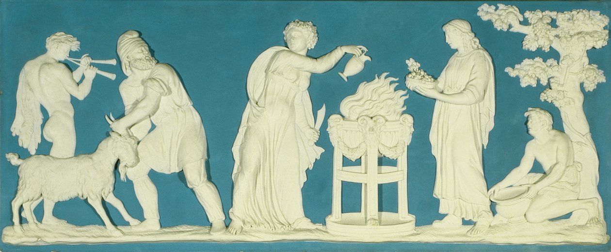 Scène bacchanale, plaque par Wedgwood - John Flaxman