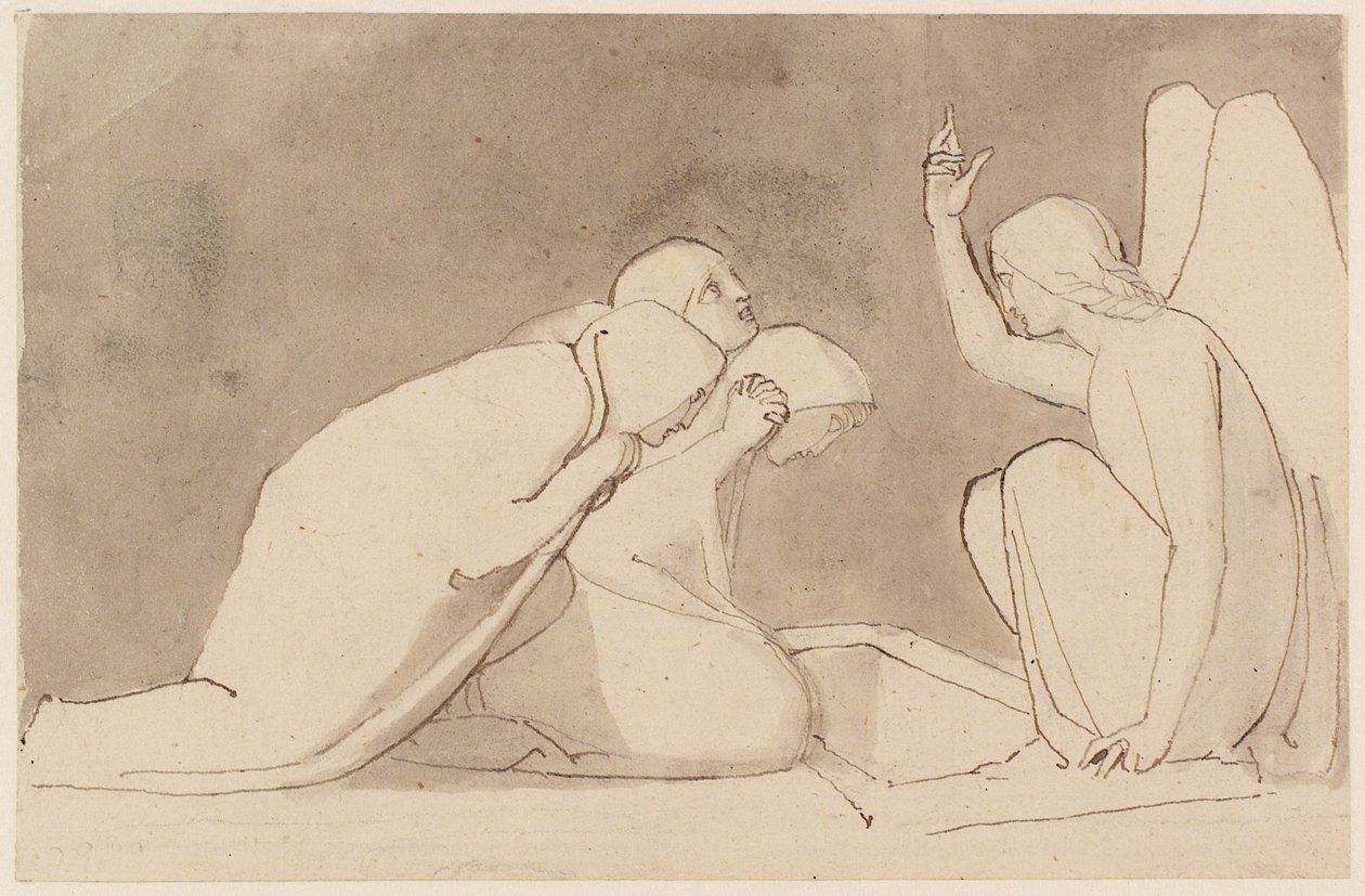Les trois Marie au sépulcre - John Flaxman
