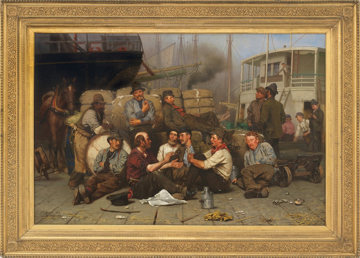 Le Midi des débardeurs, 1879 - John George Brown